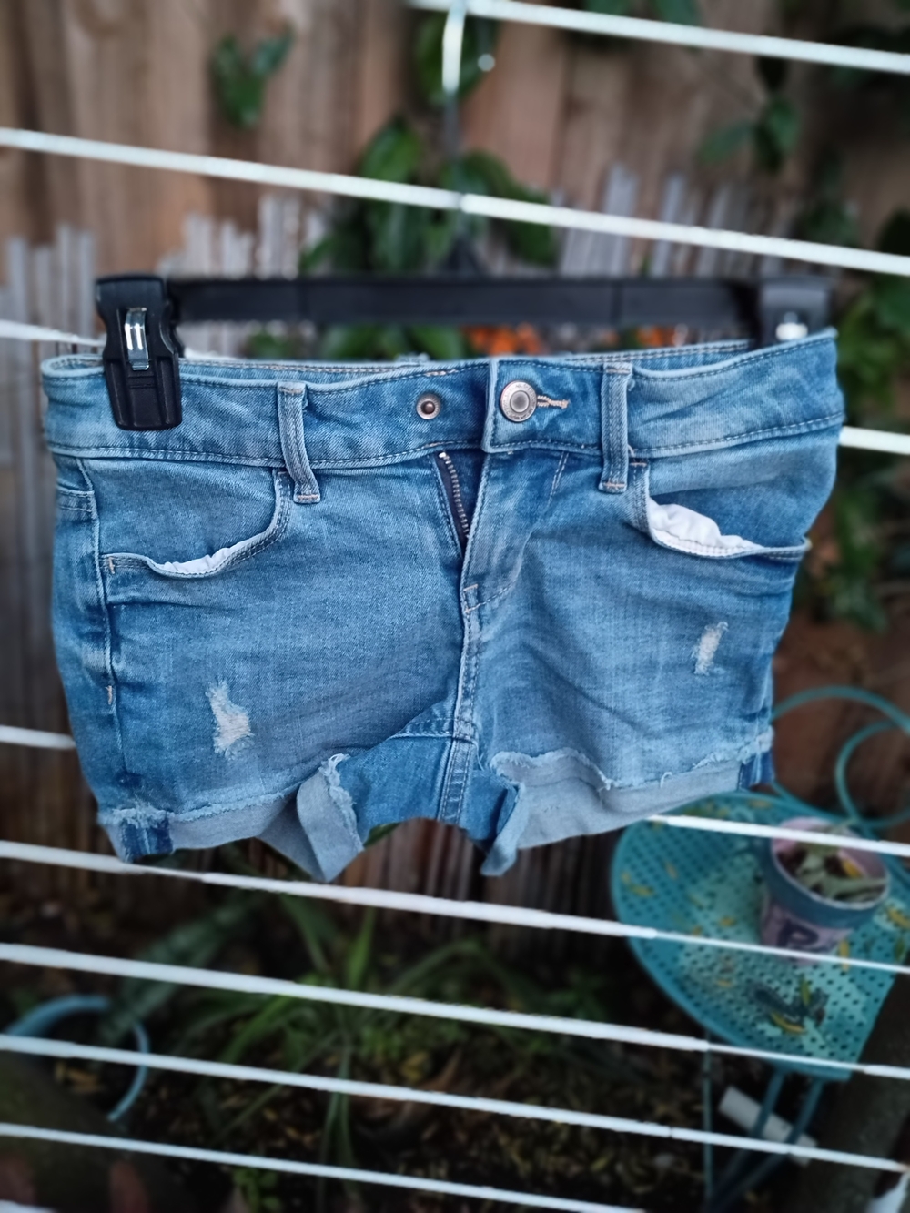 SO Light Blue Distressed Denim Cutoff Shorts